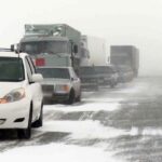 В связи с ухудшением погодных условий ограничение движения транспорта на автодорогах