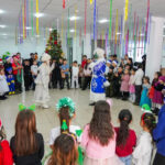 Новогодняя елка для детей прошла в поселке Ауэзов Жарминского района